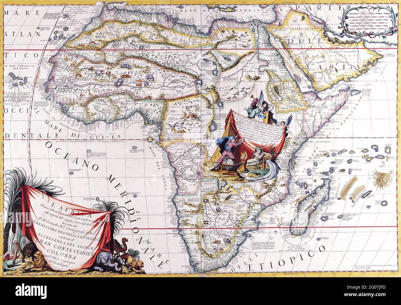 Antique Map, Africa Map, Old Africa Map, Retro Africa Map, Vintage ...