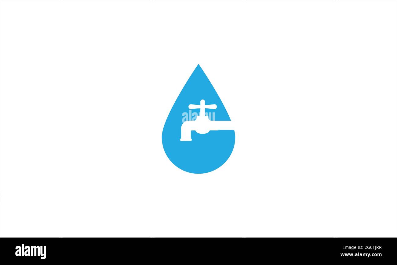 Null inside water drop icon Logo design vector template Stock Vector