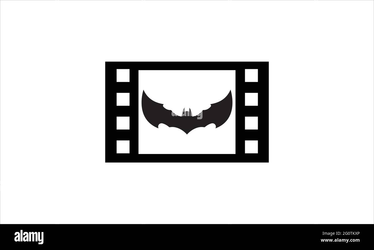 Batman wing inside filmstrip icon logo design vector template illustration  Stock Vector Image & Art - Alamy