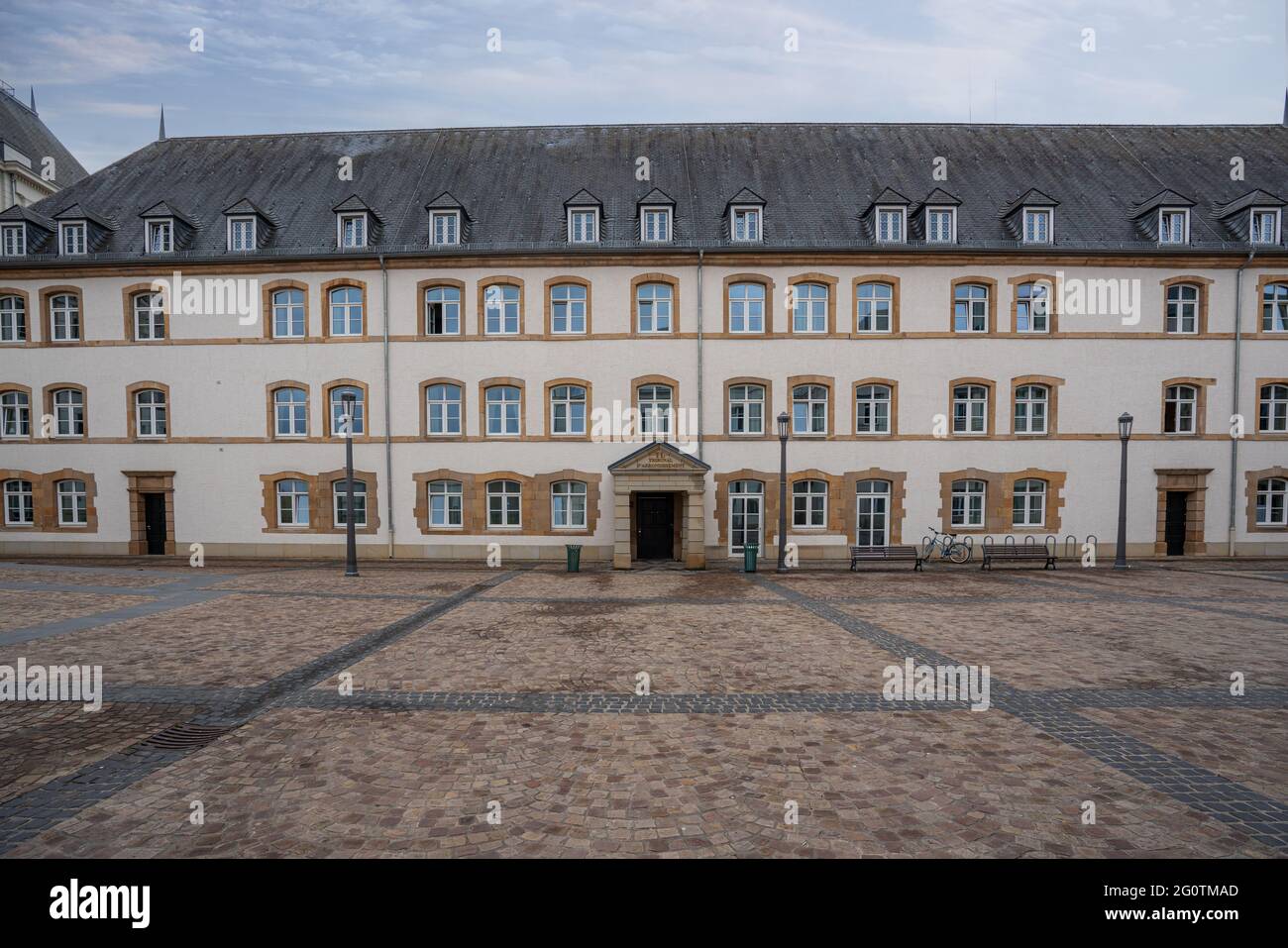 Luxembourg Judiciary City - Tribunal d'arrondissement Building(District Court) - Luxembourg City, Luxembourg Stock Photo