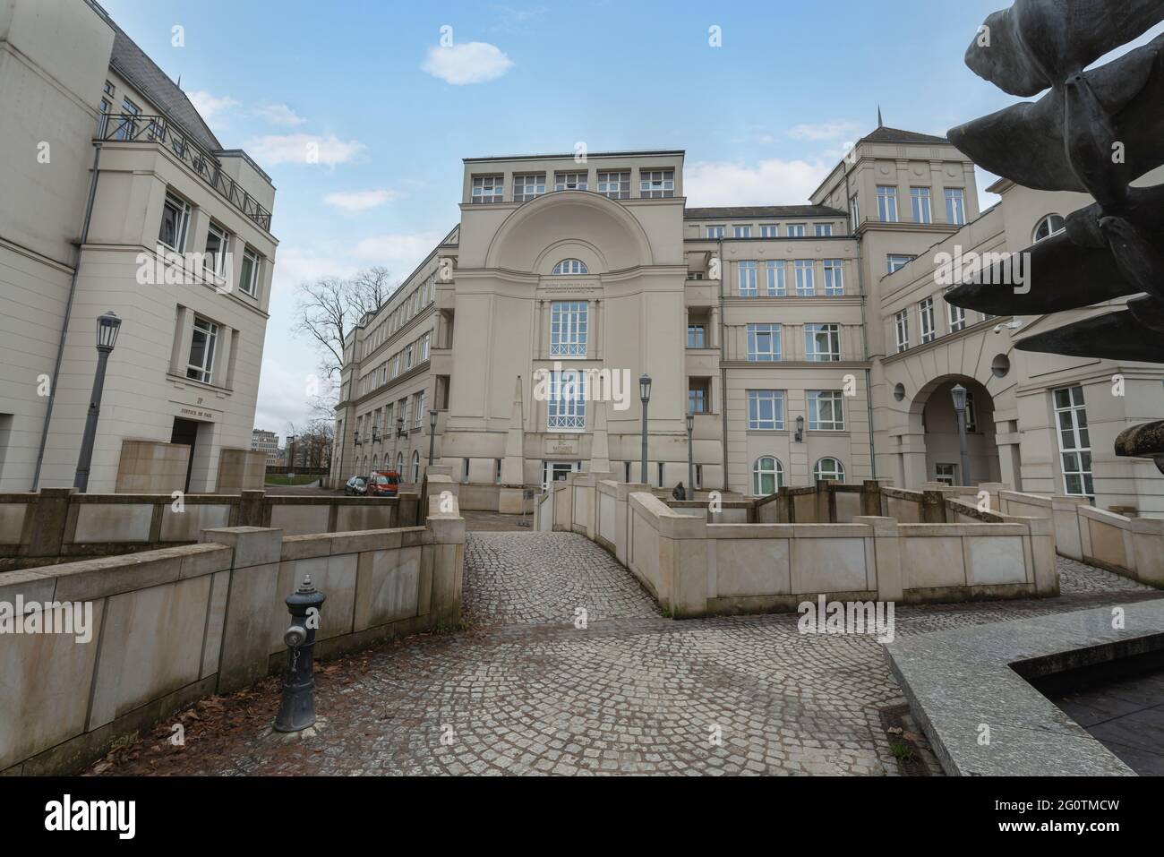 Luxembourg Judiciary City - Justice of the Peace and Library Buildings - Luxembourg City, Luxembourg Stock Photo