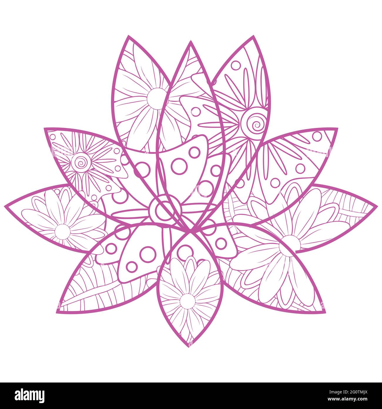 lotus flower silhouette water lily oriental indian chinese style zentangle element design for spa yoga studio t shirt print tattoo hotel and r stock vector image art alamy