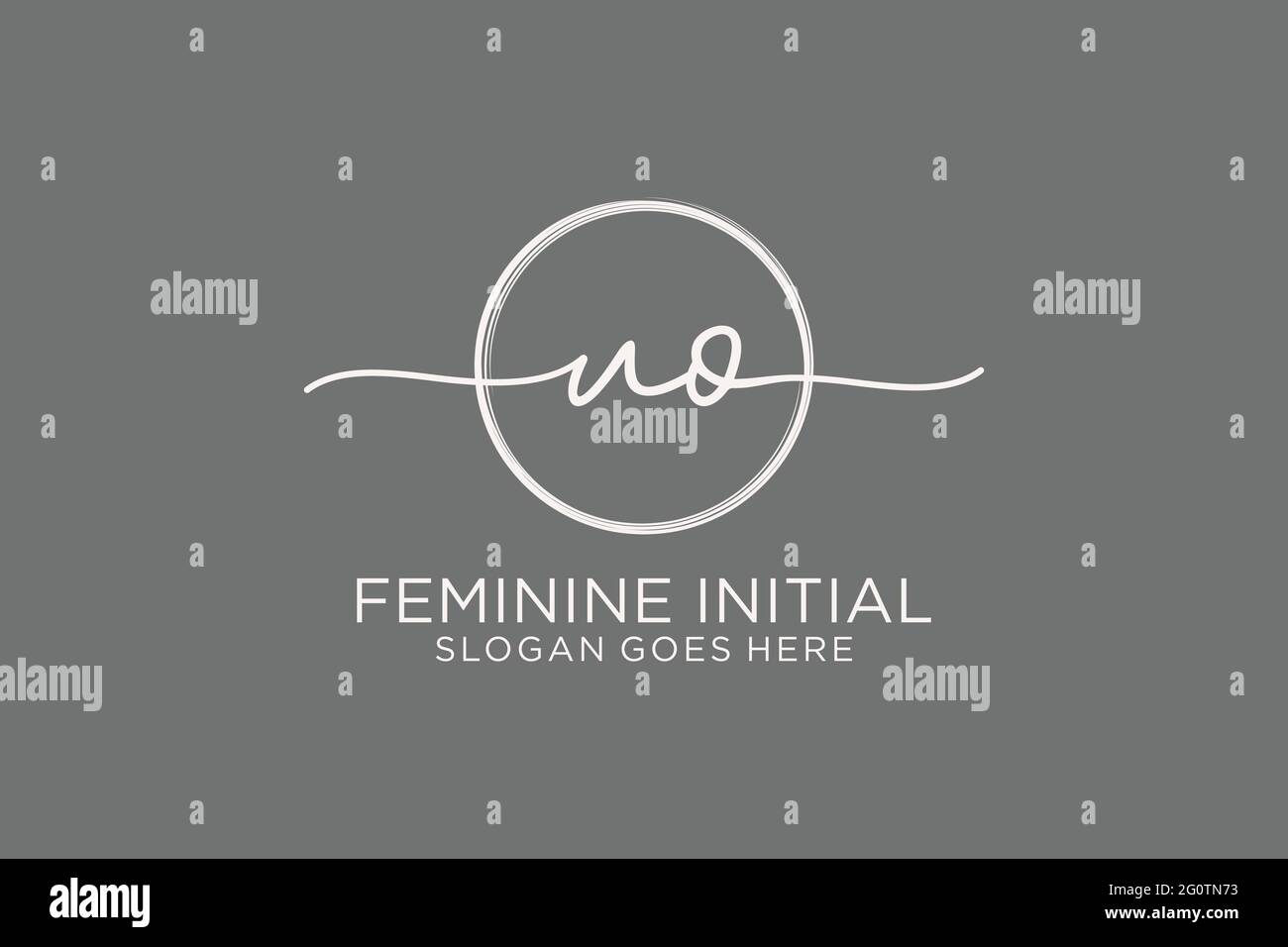 UO handwriting logo with circle template vector logo of initial ...