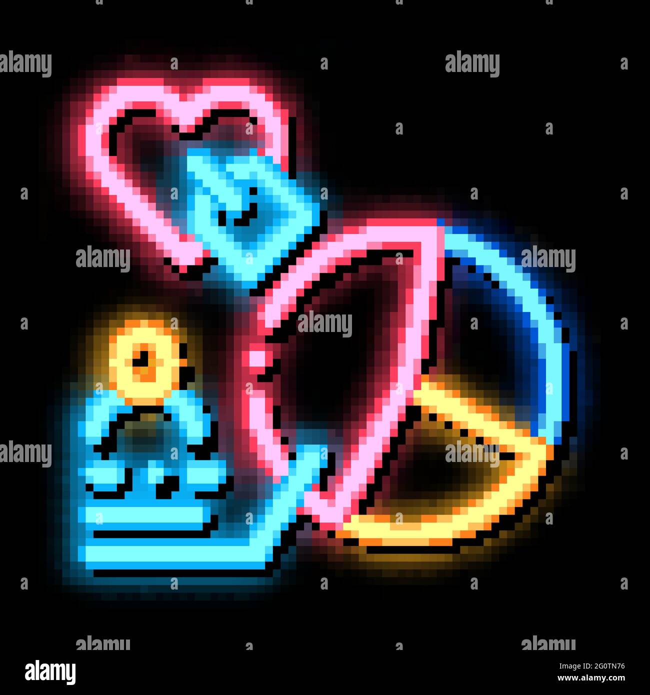 Round Infographic neon glow icon illustration Stock Vector Image & Art ...