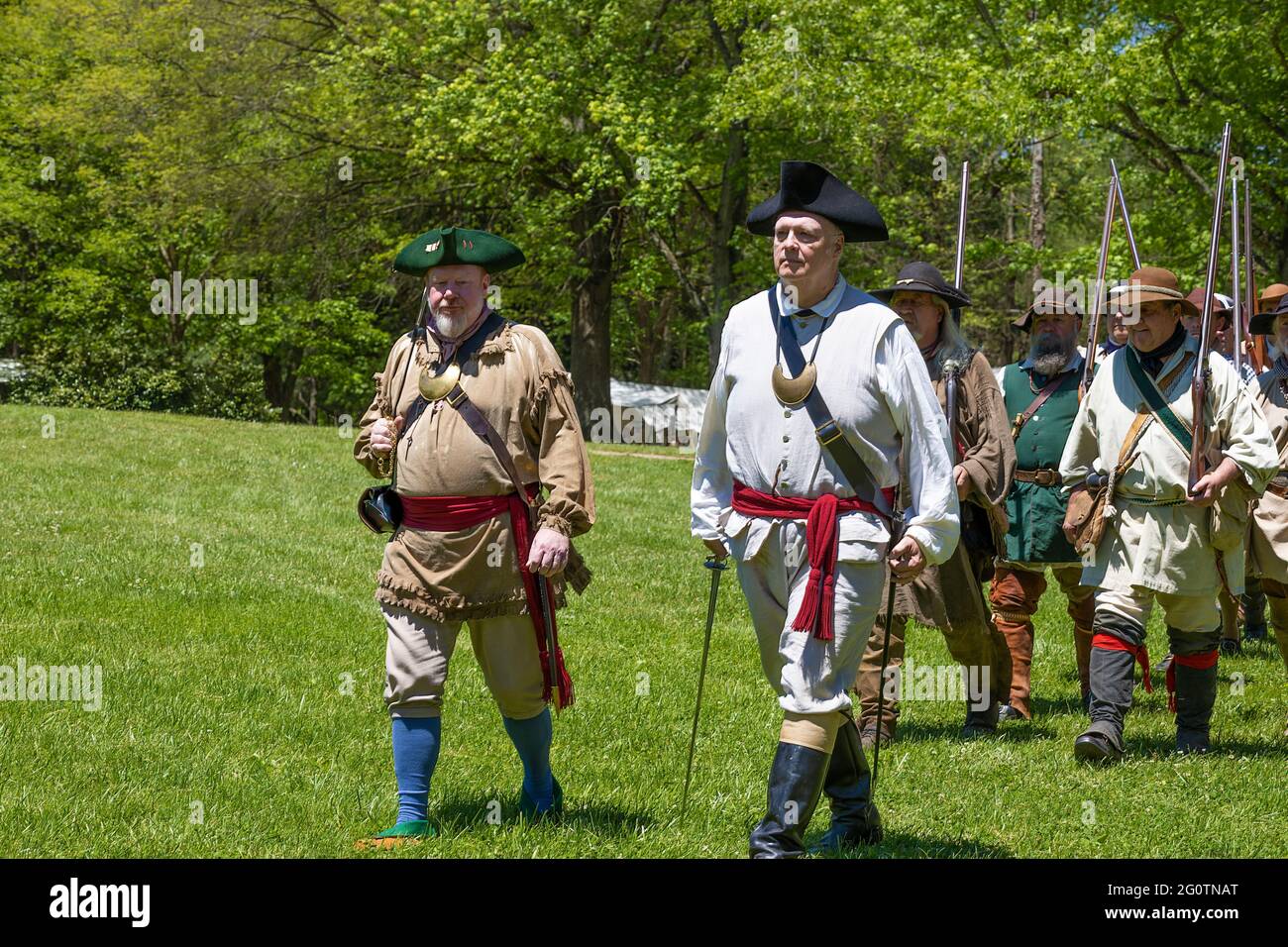 Elizabethton, Tennessee, USA, - May 15, 2021: Reenactment at Sycamore ...