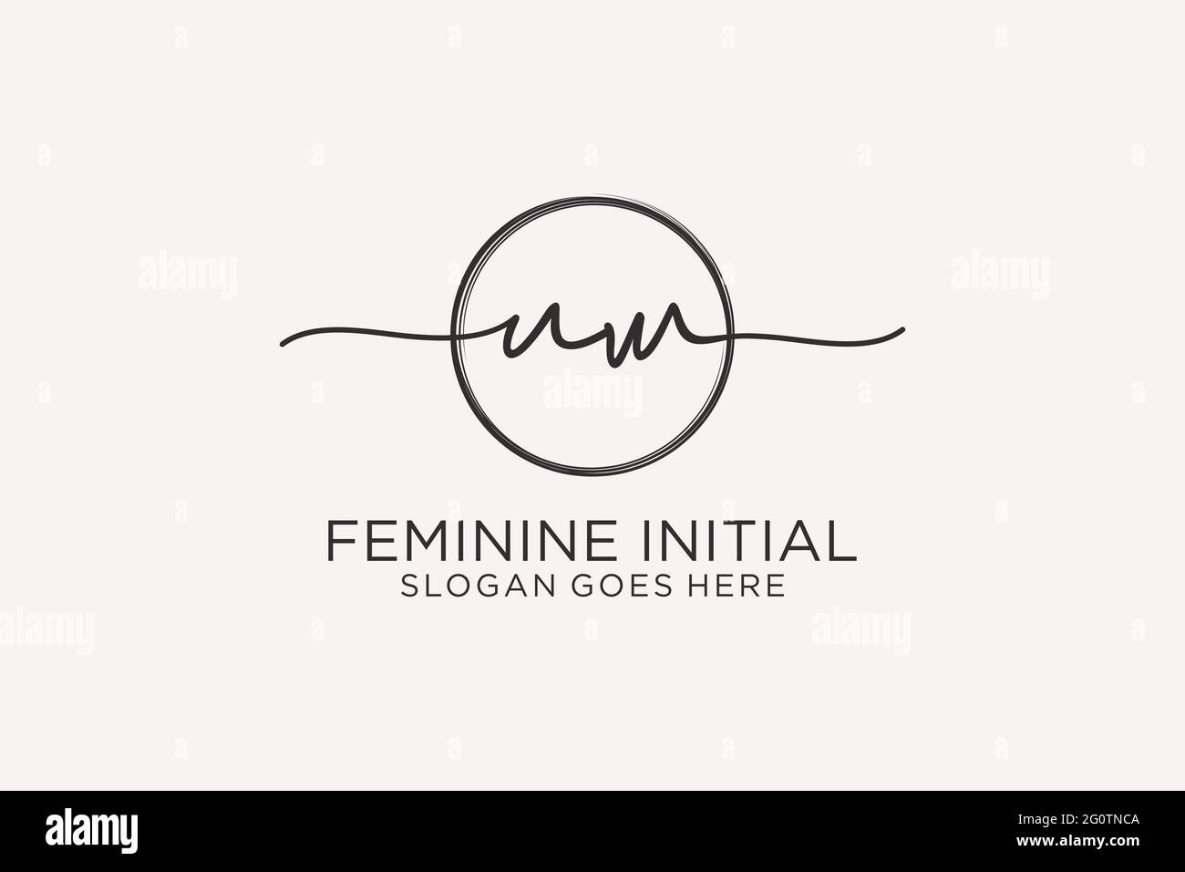 UW handwriting logo with circle template vector logo of initial ...