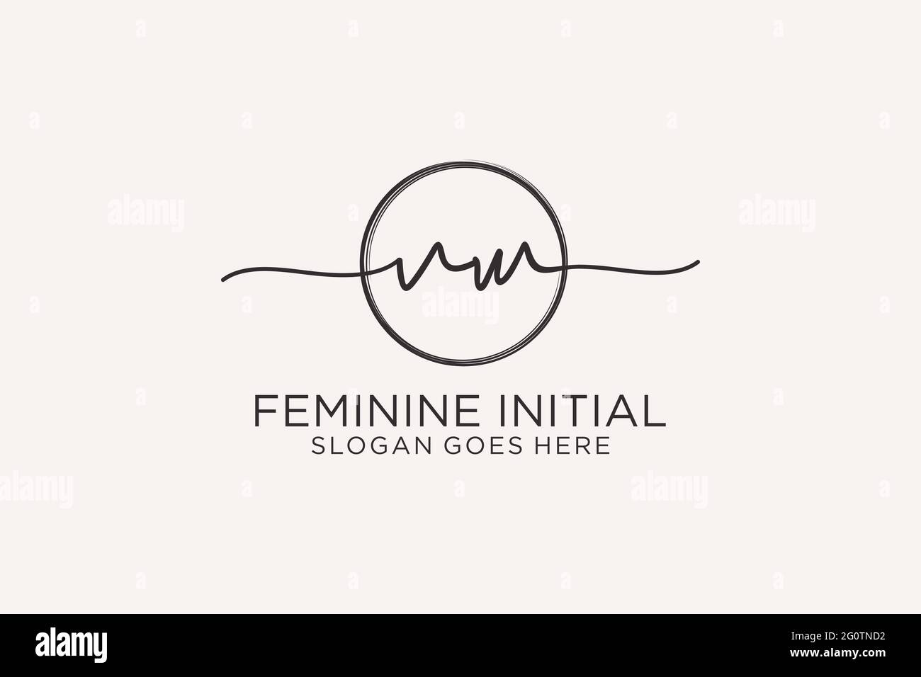 VW handwriting logo with circle template vector logo of initial ...