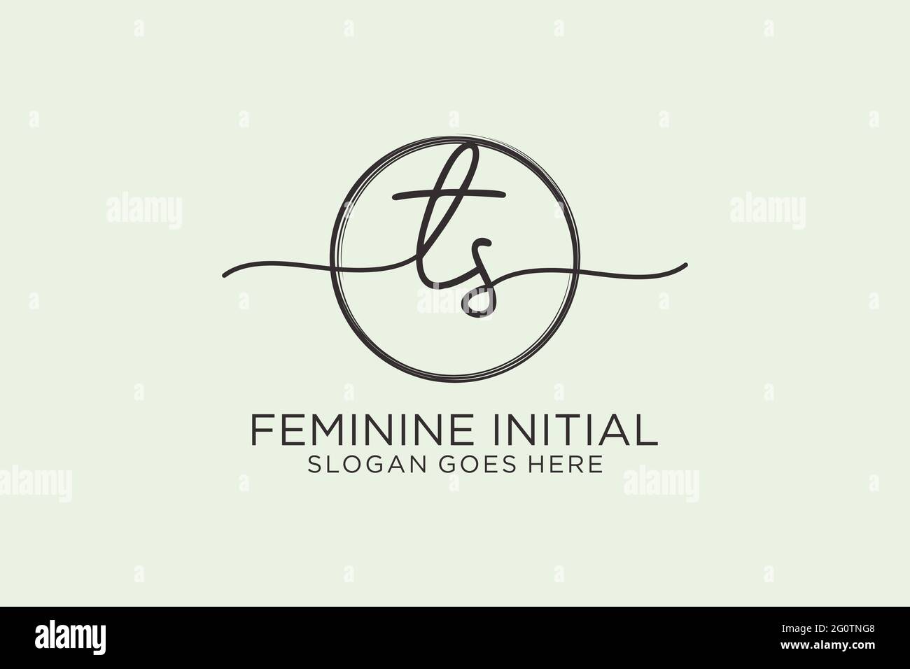 TS handwriting logo with circle template vector logo of initial ...