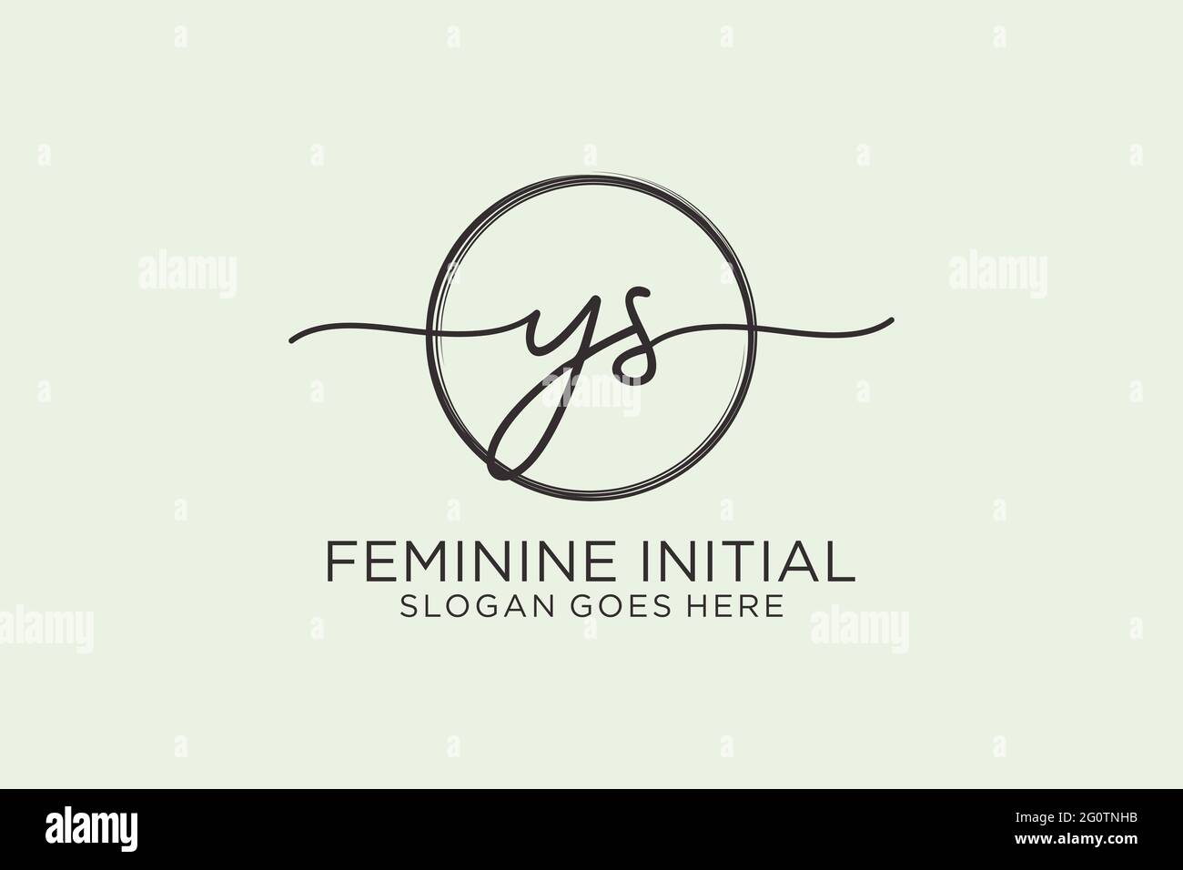 YS handwriting logo with circle template vector logo of initial ...