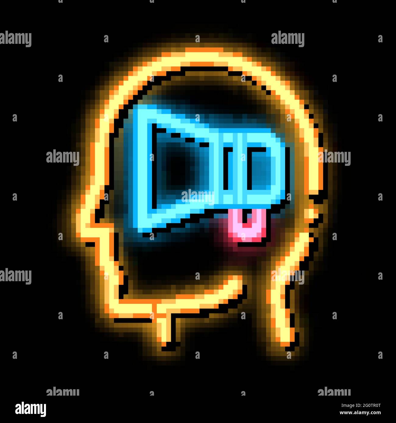 Loudspeaker Head neon glow icon illustration Stock Vector Image & Art ...