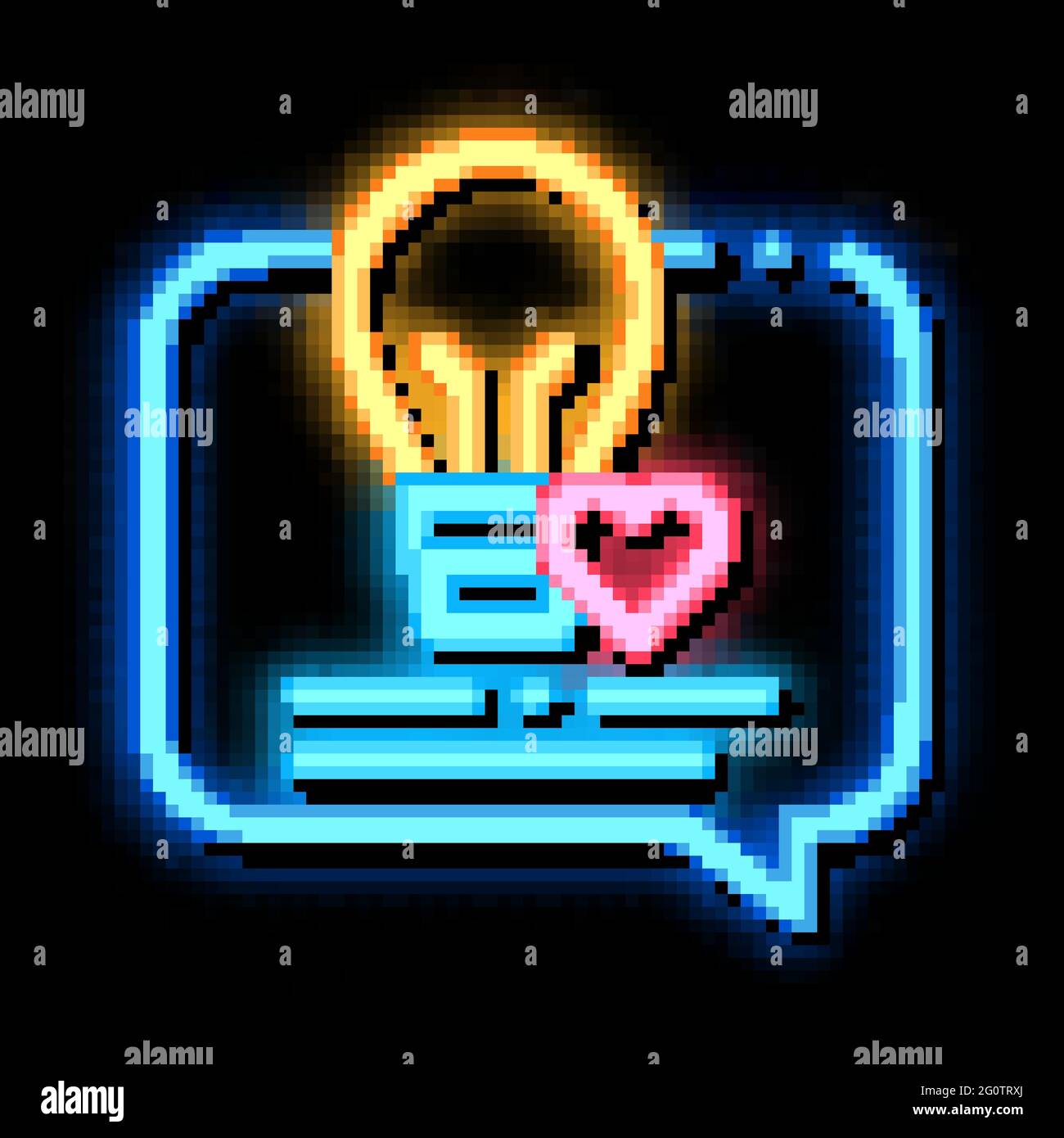 Lightbulb Frame neon glow icon illustration Stock Vector Image & Art ...