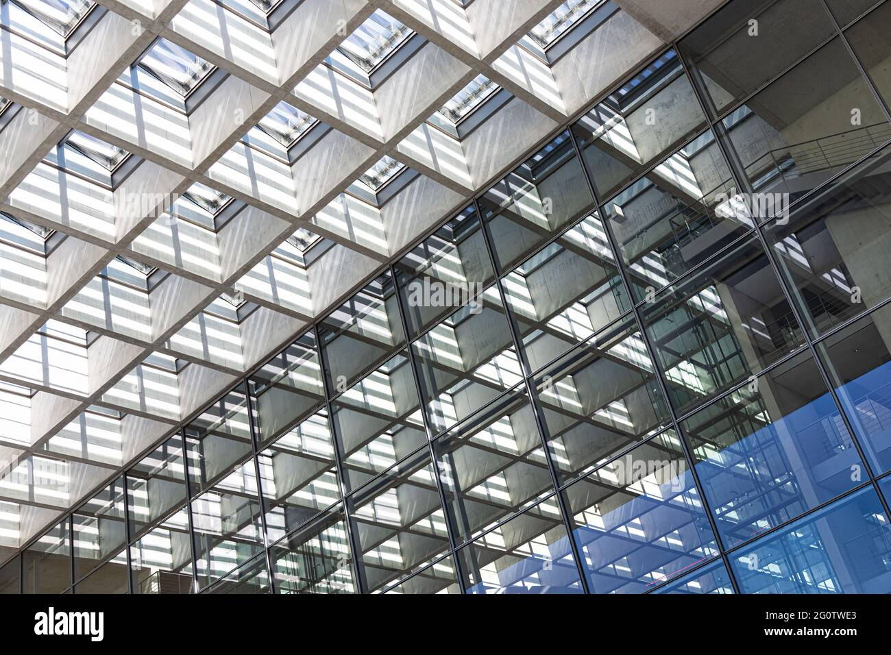 House canopy and entrance made of glass Stock Photo