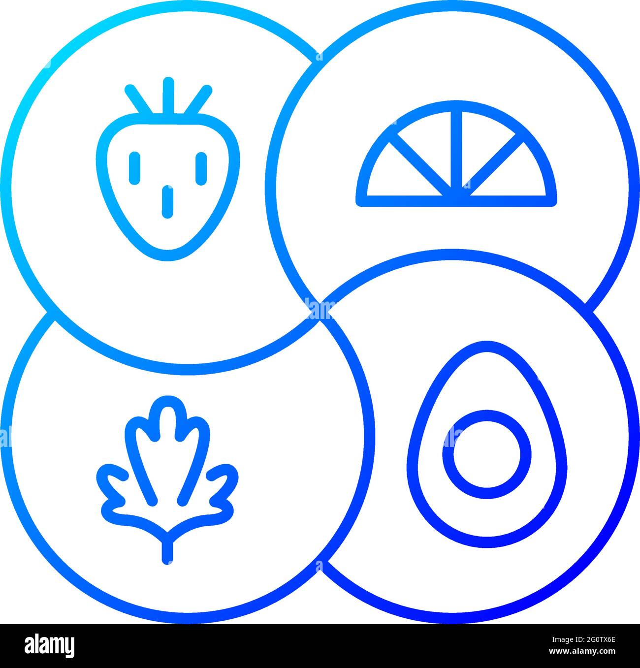 Sectional plate gradient linear vector icon Stock Vector
