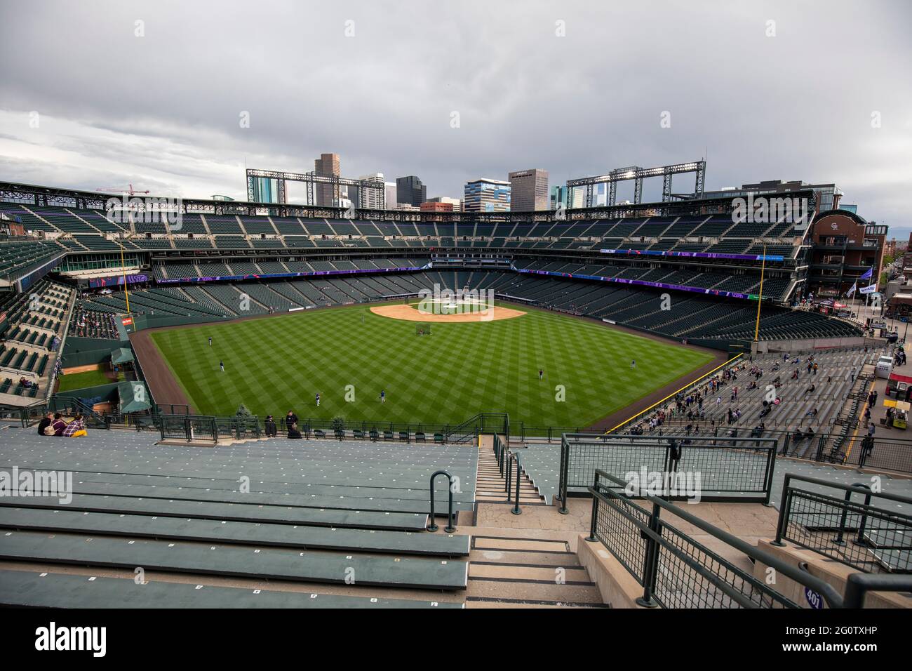 General view of Coors Field before an MLB regular season game