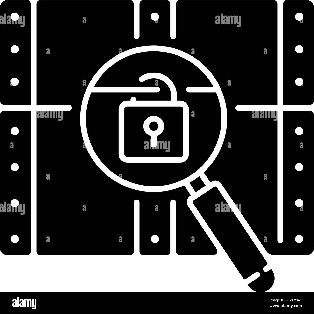 Chest with lock black glyph icon Stock Vector Image & Art - Alamy