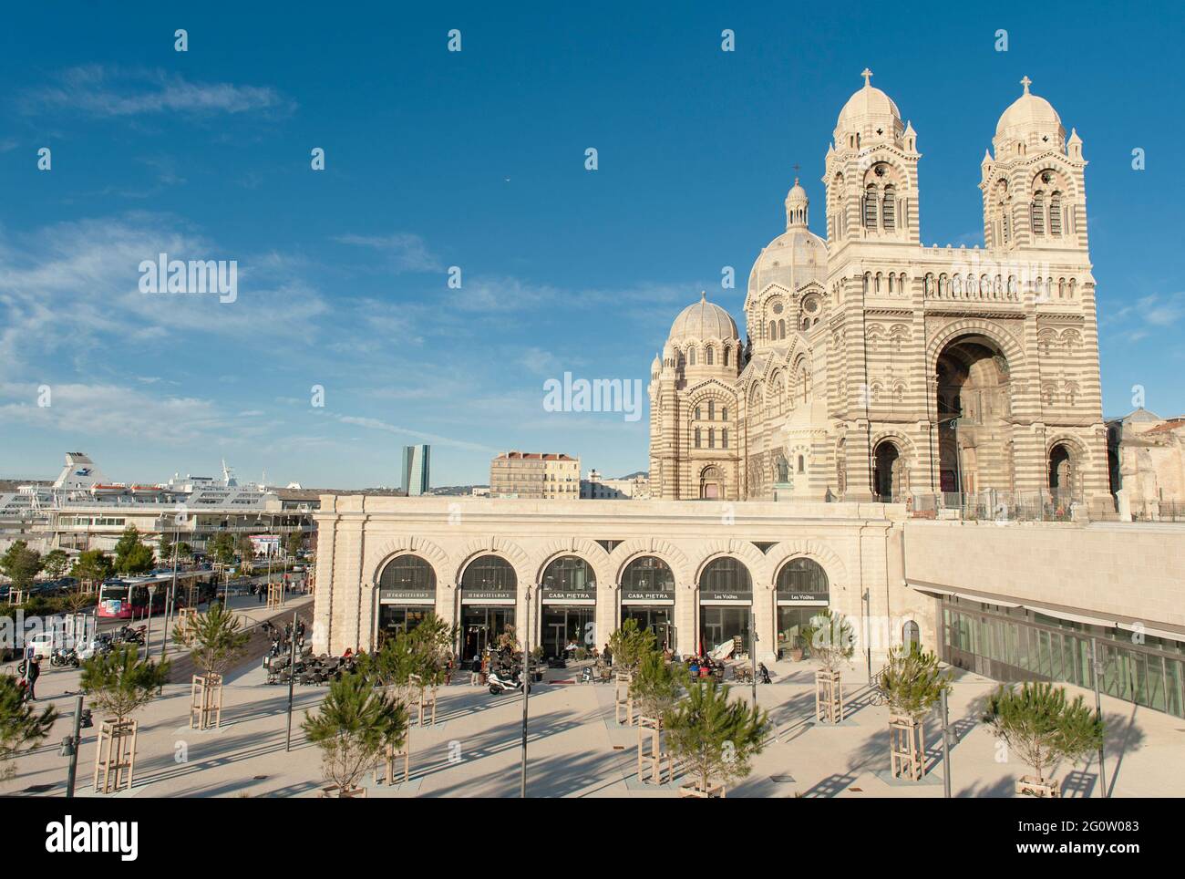 Cathédrale La Major (Cathedral of Saint Mary Major), La Joliette, Marseille, France Stock Photo