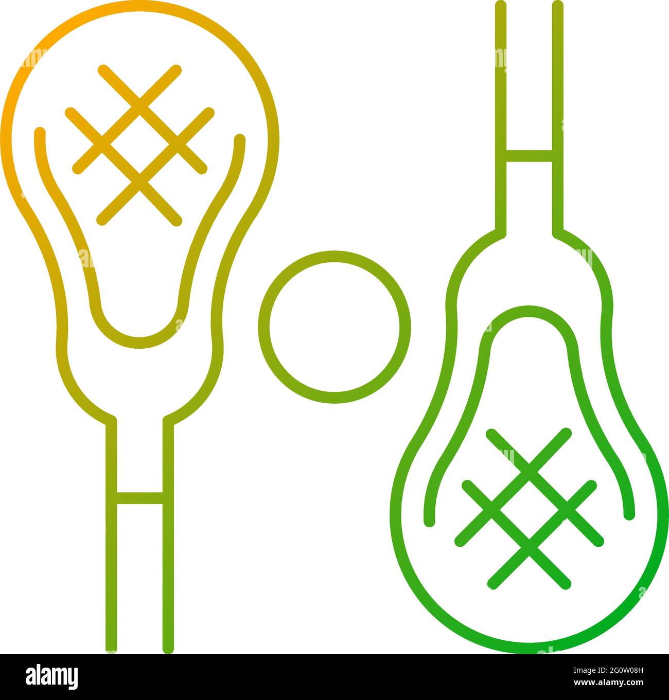 Lacrosse gradient linear vector icon Stock Vector