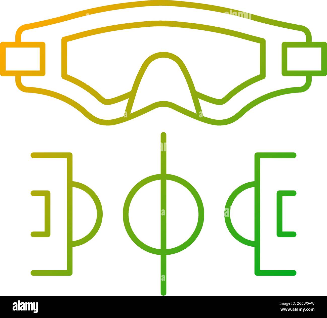 Water polo gradient linear vector icon Stock Vector