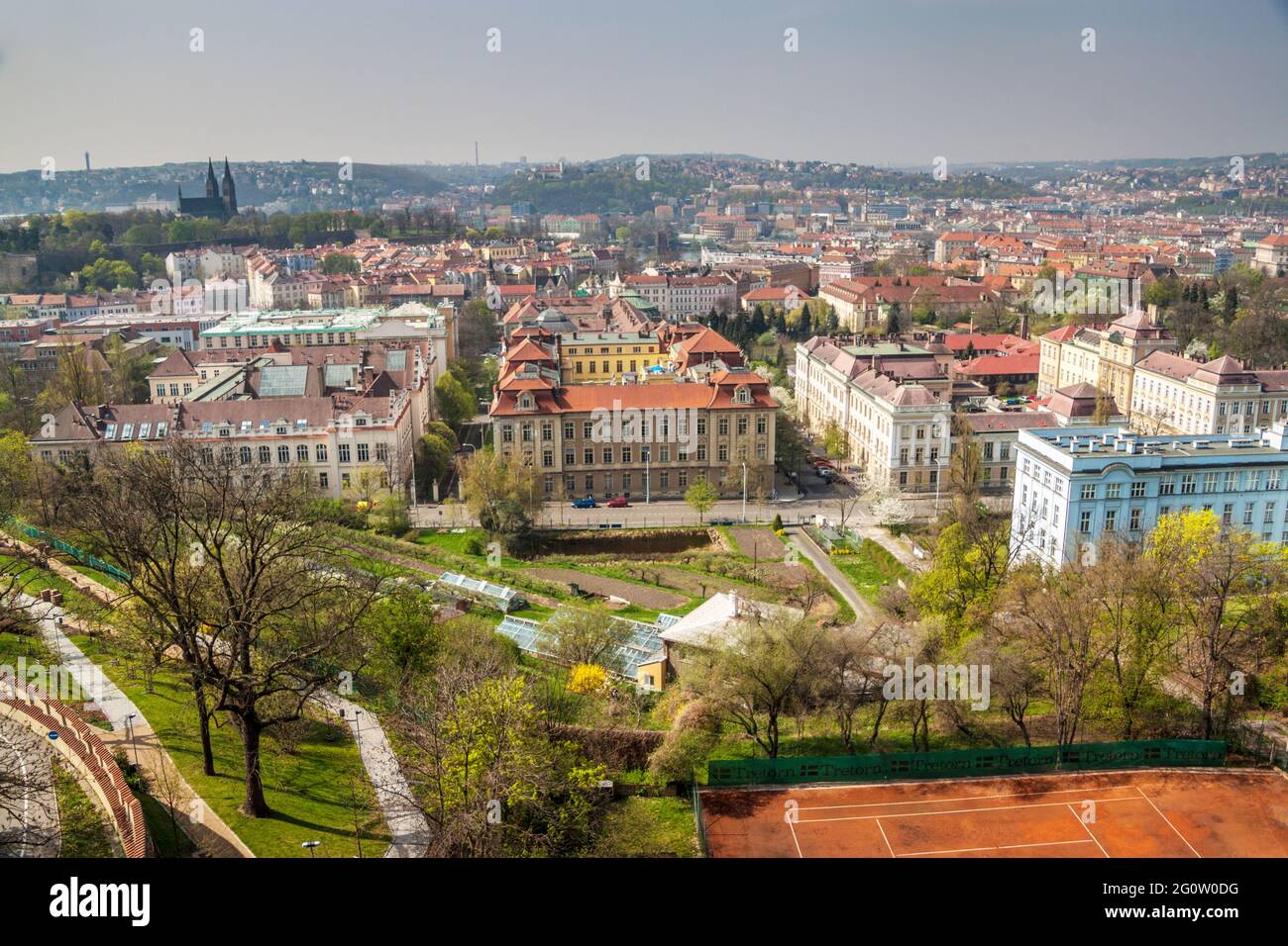 Aerial view of Prague, Czech Republic Stock Photo
