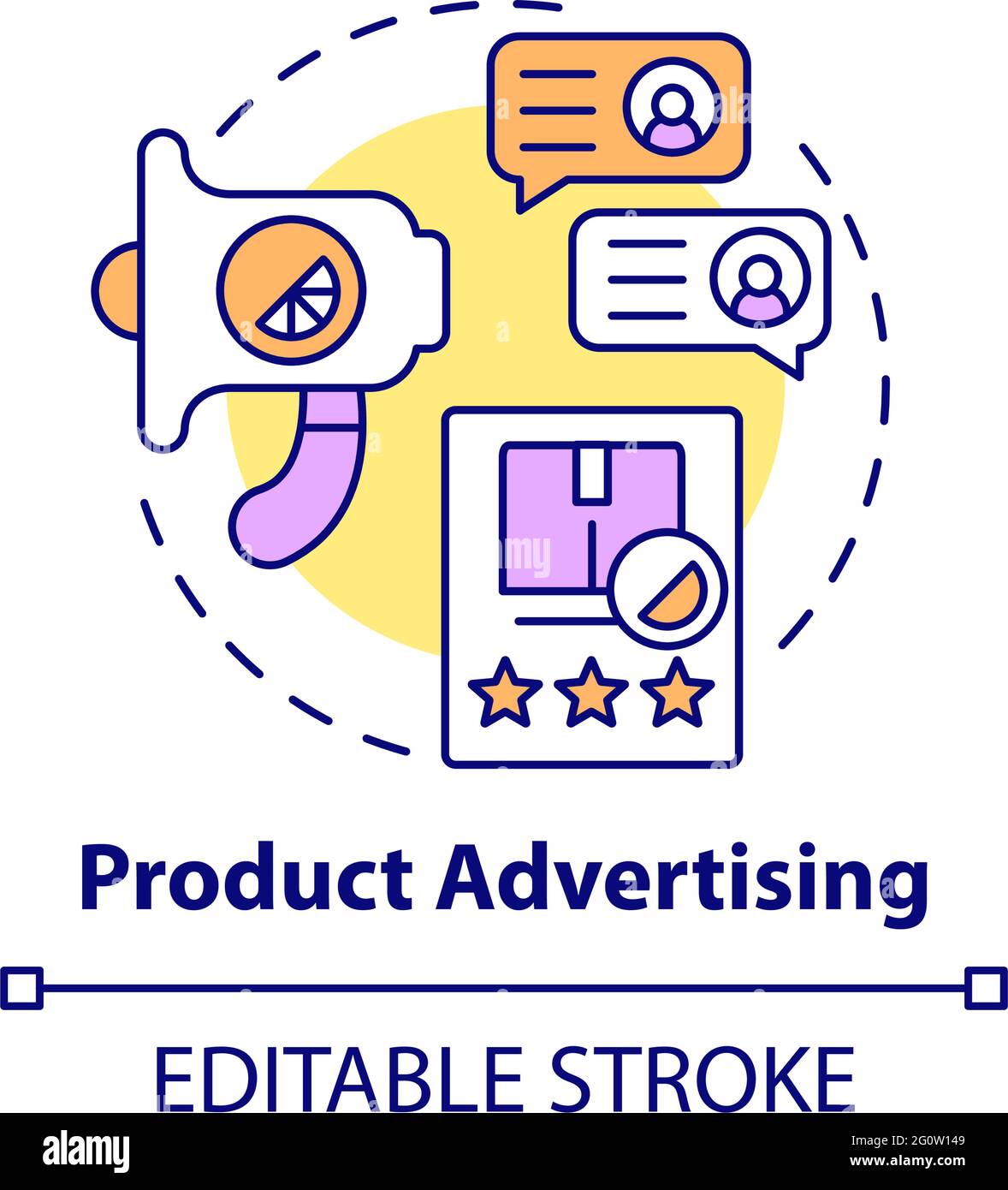 Product advertising concept icon Stock Vector Image & Art - Alamy