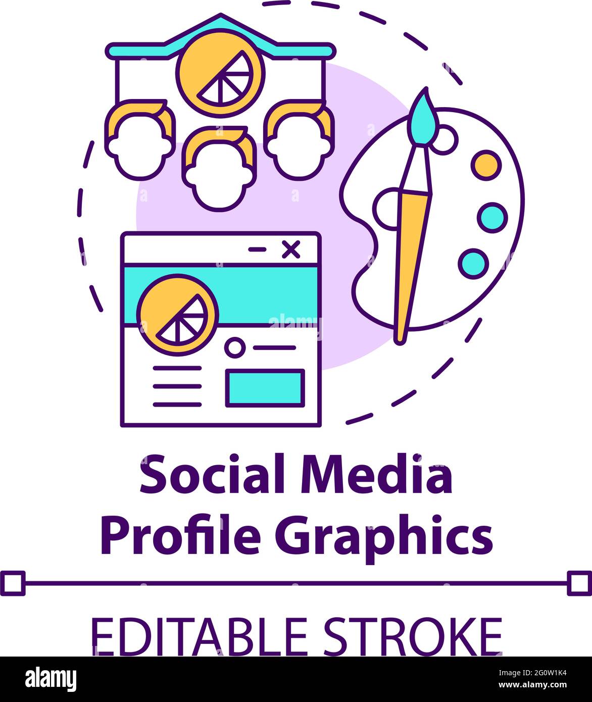 Social media profile graphics concept icon Stock Vector Image & Art - Alamy