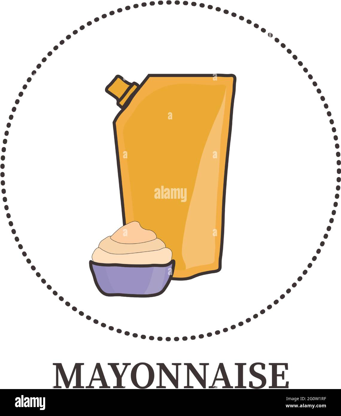 Realistic packaging of mayonnaise on white background - Vector ...