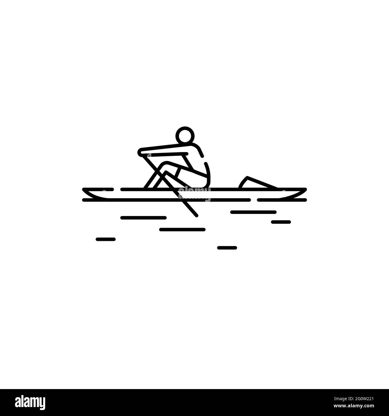 Sculling boat Stock Vector Images - Alamy