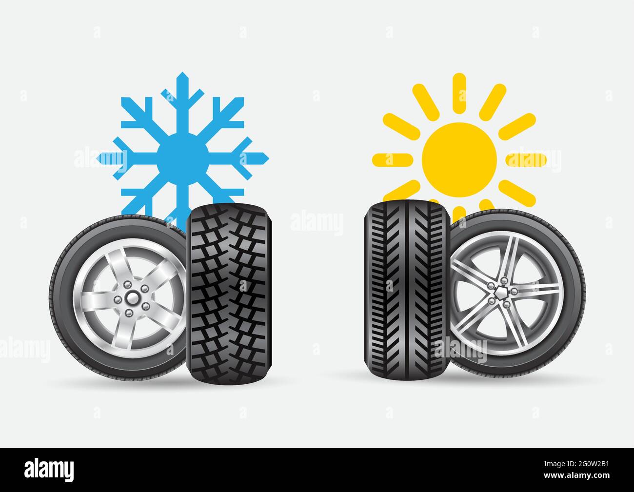 Winter and summer Stock Vector Images - Alamy