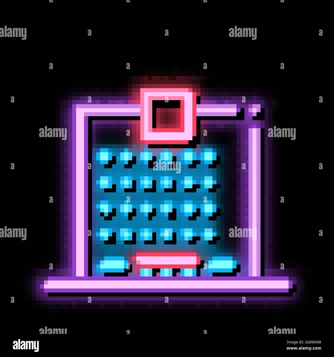 Skyscraper House neon glow icon illustration Stock Vector Image & Art ...