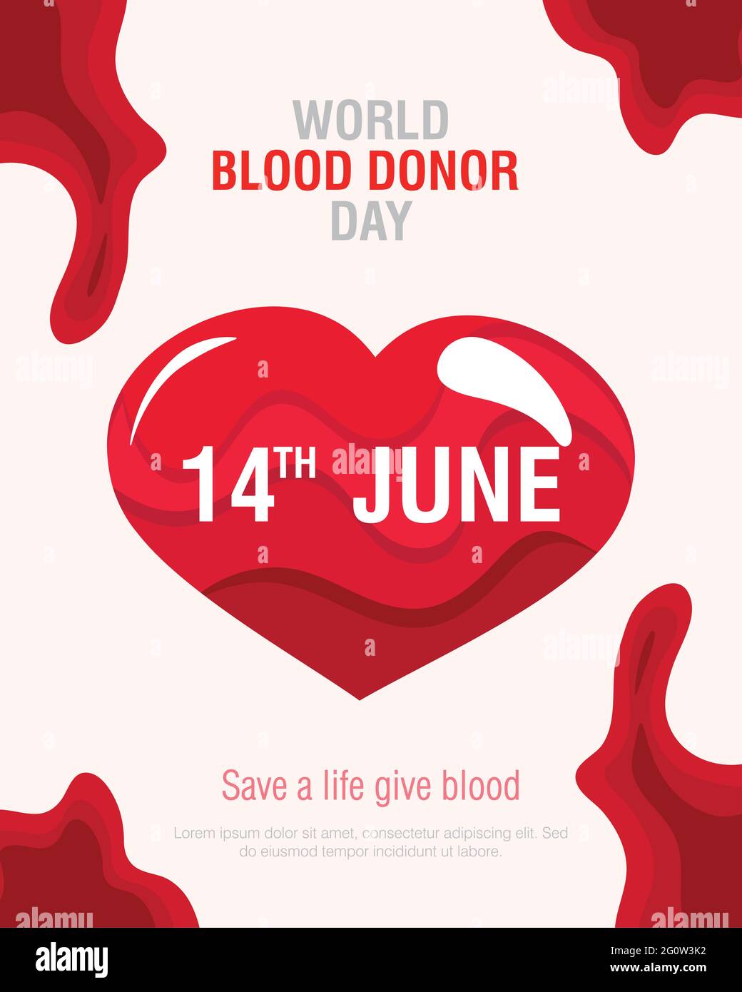 World blood donor day lettering Stock Vector Images - Alamy