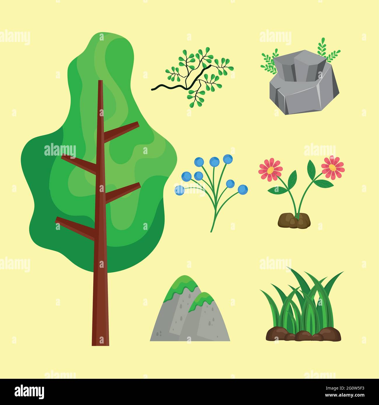 seven nature scene icons Stock Vector Image & Art - Alamy
