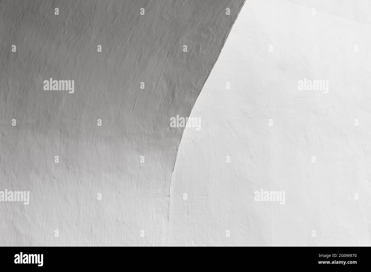 Abstract white architectural background, arch fragment in a blank interior Stock Photo