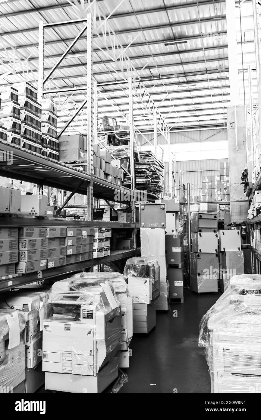 Storage facility interior Black and White Stock Photos & Images Alamy