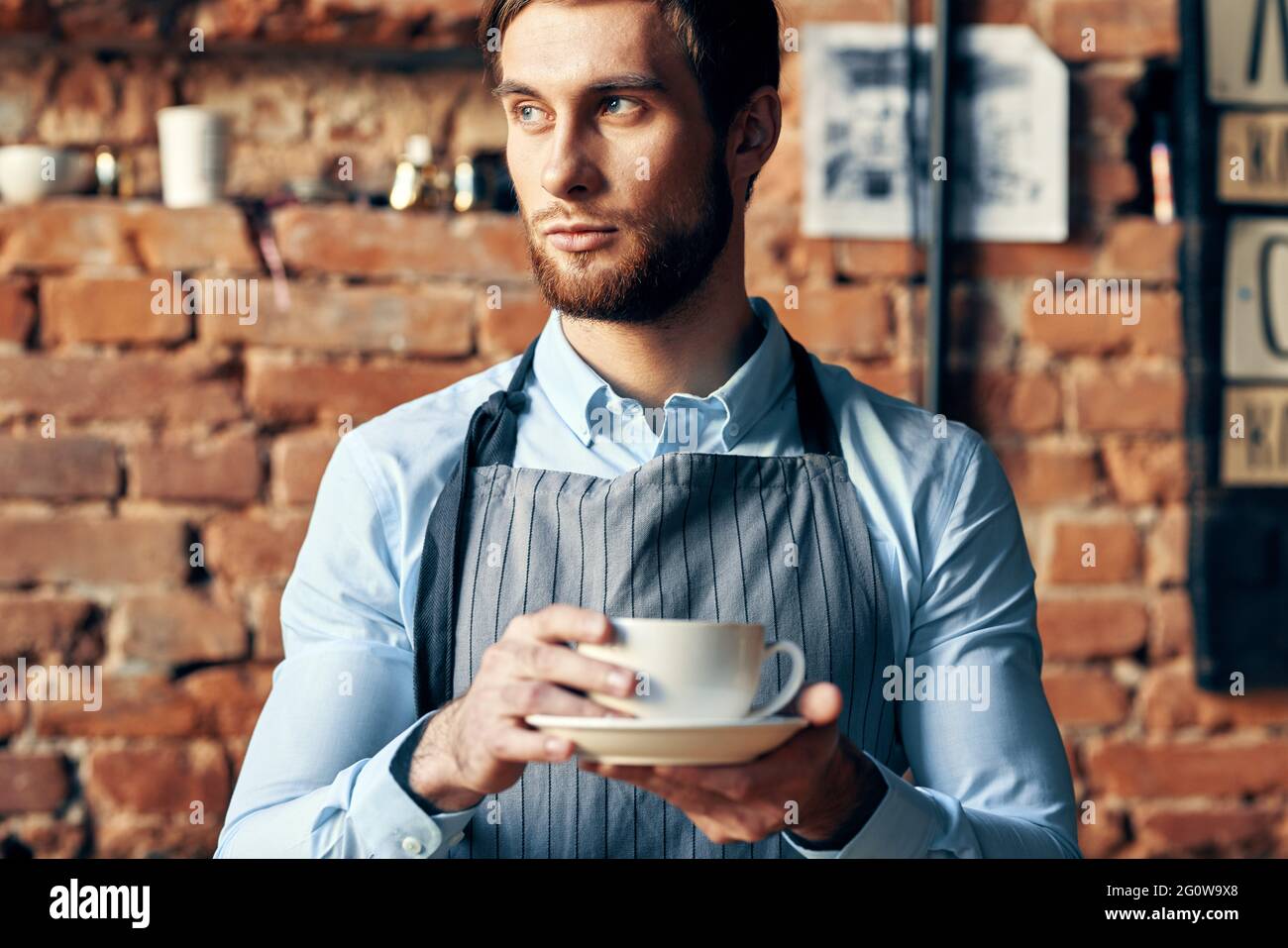 coffee shop barista coffee cup work Professional Stock Photo Alamy