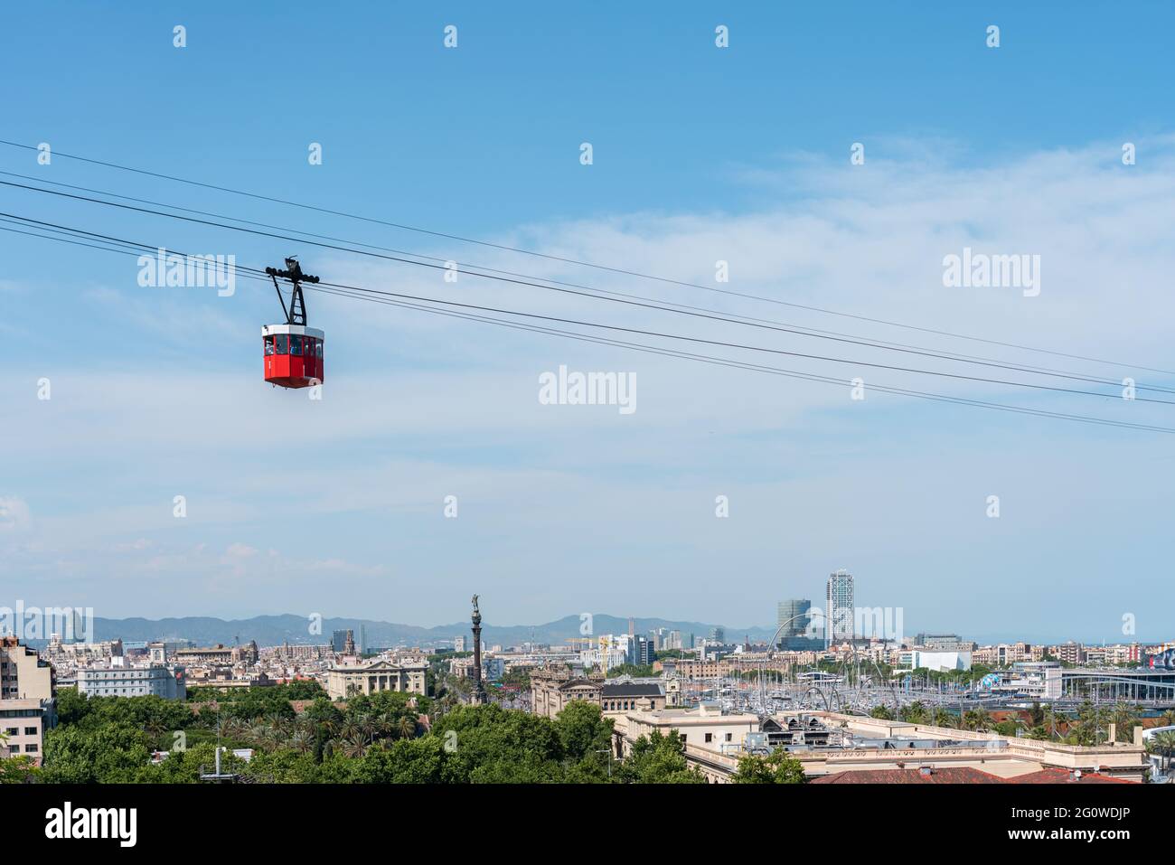 Aerial View Of Downtown City In Barcelona Stock Photo - Alamy