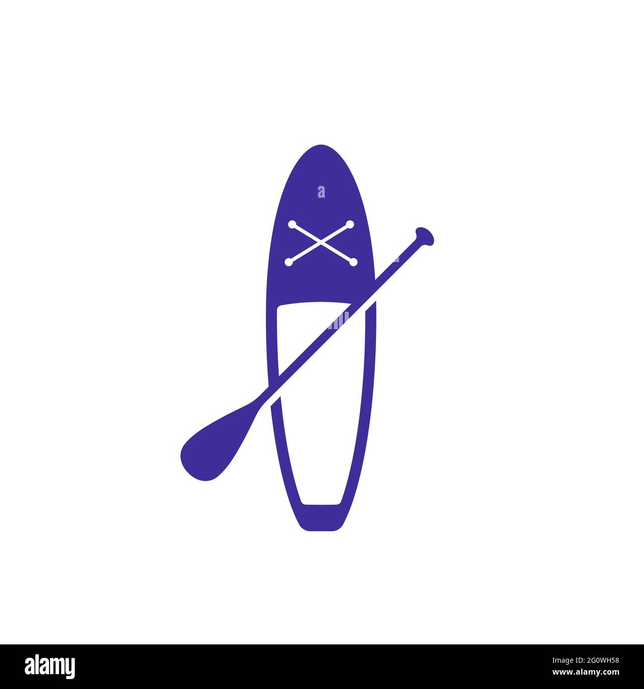 SUP board with paddle icon on white Stock Vector Image & Art - Alamy