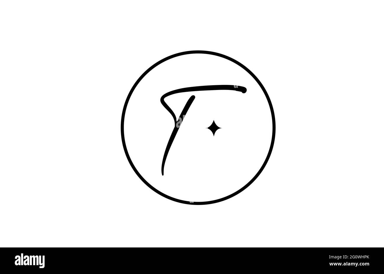 T alphabet letter logo for business with star and circle. Simple ...