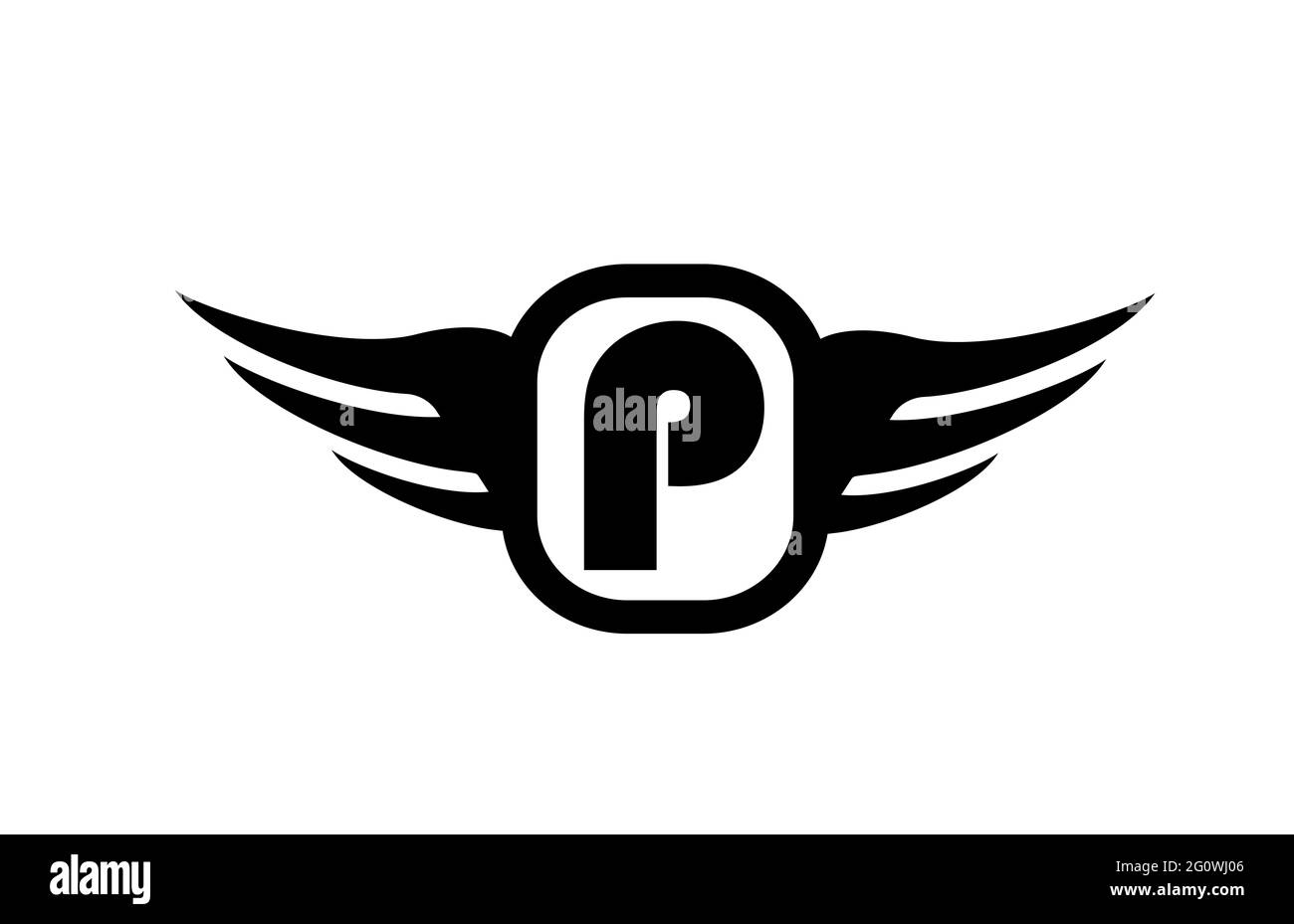 Letter p logo Black and White Stock Photos & Images - Alamy