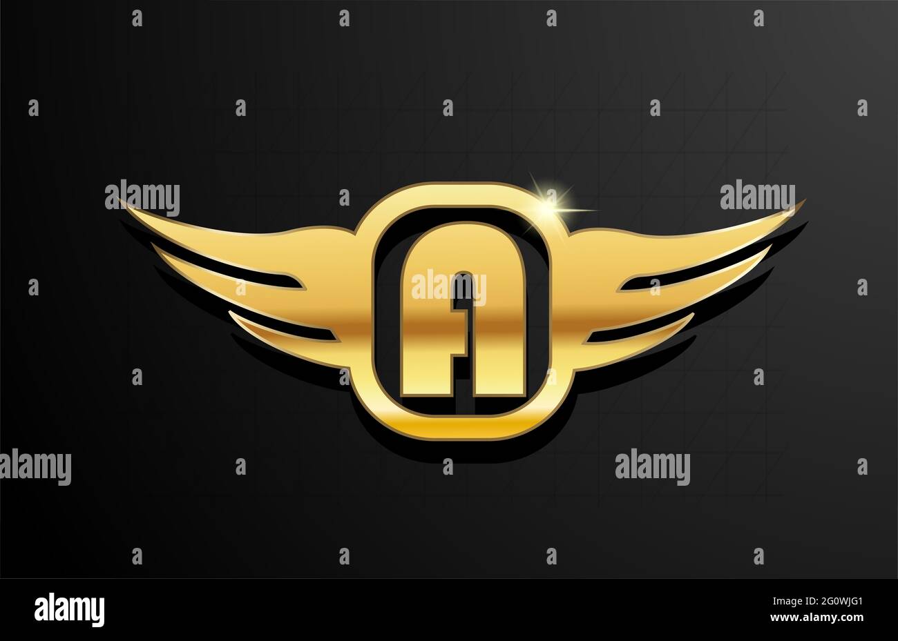 A gold letter logo alphabet for business and company with yellow color ...