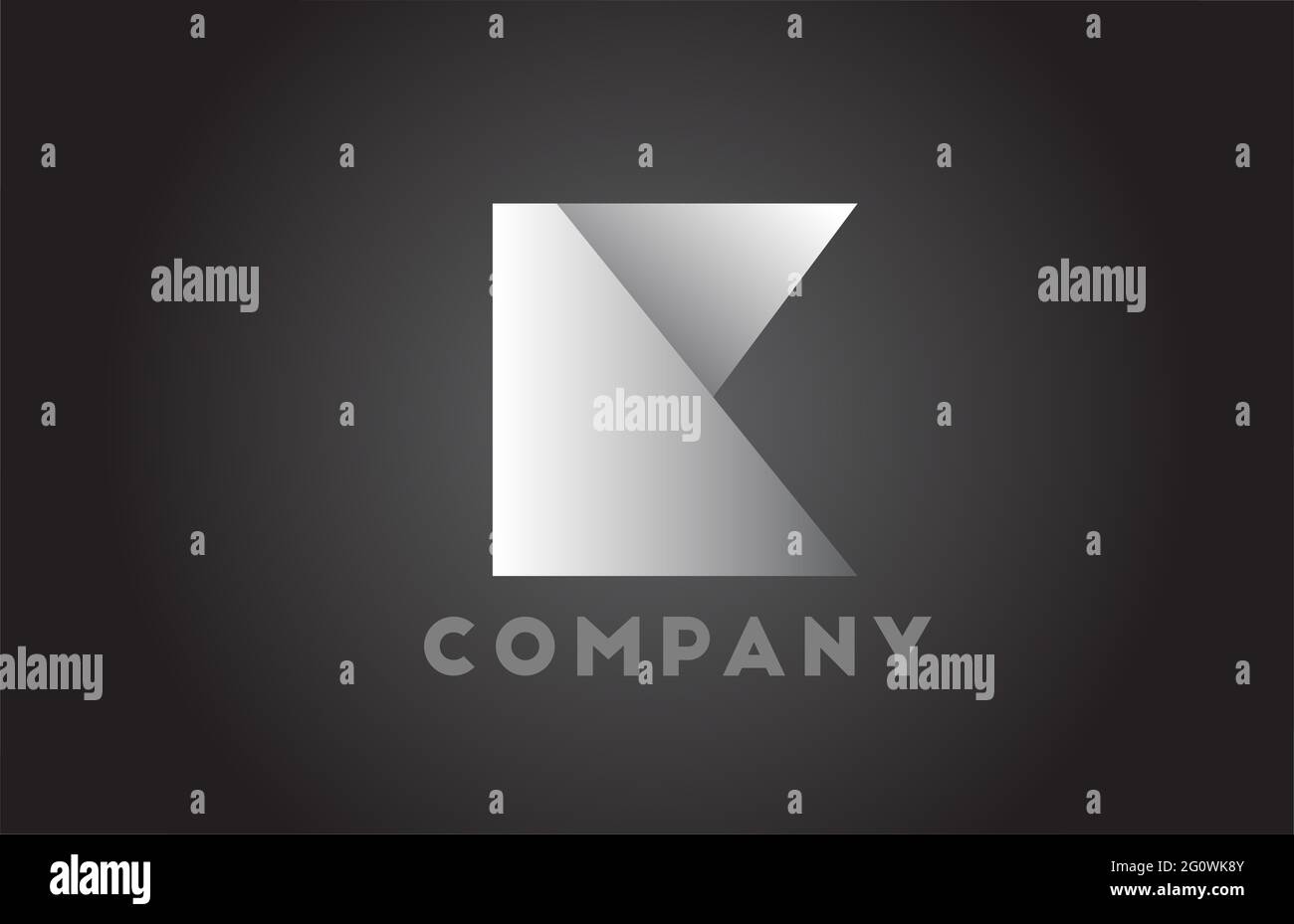 black and white K geometric alphabet letter logo for business ...