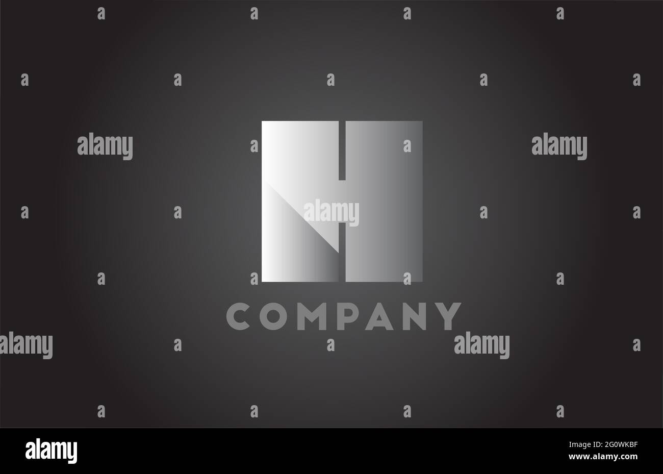 black and white H geometric alphabet letter logo for business ...