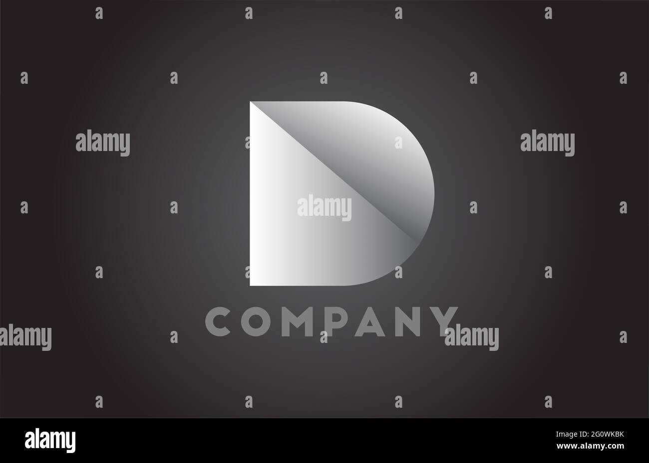 black and white D geometric alphabet letter logo for business ...