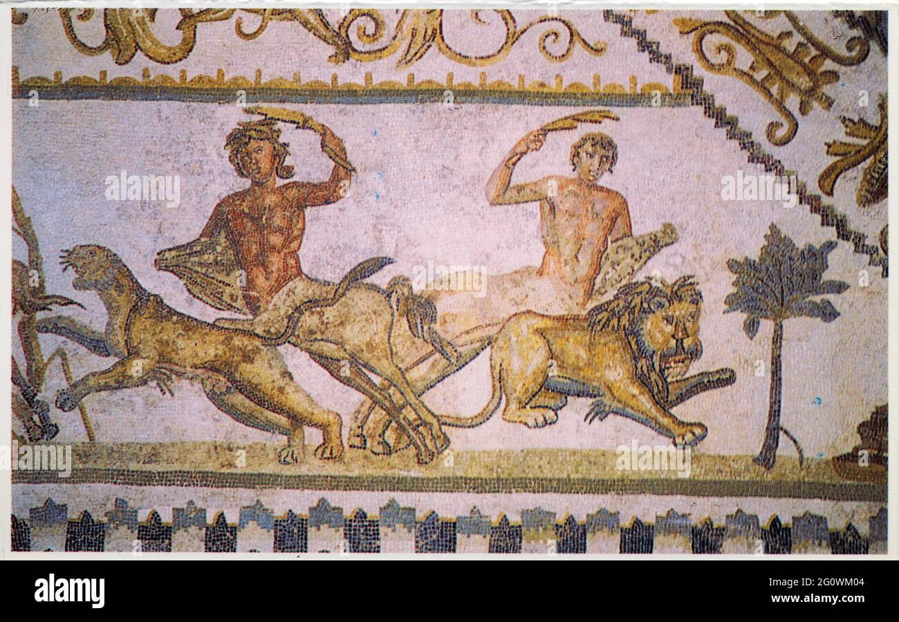 Musée National du Bardo.Mosaique romaine Stock Photo