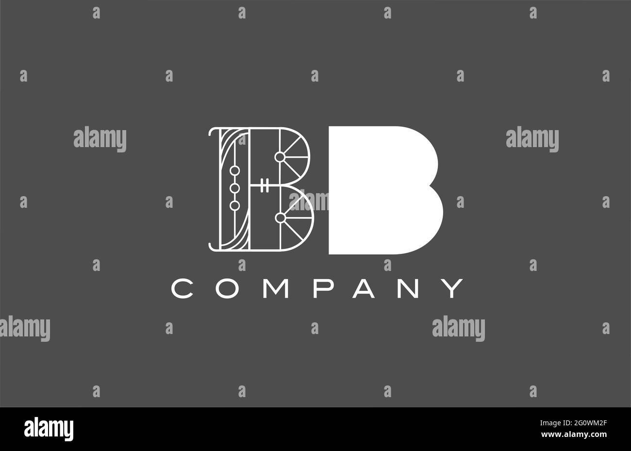 Bb letter design hi-res stock photography and images - Alamy