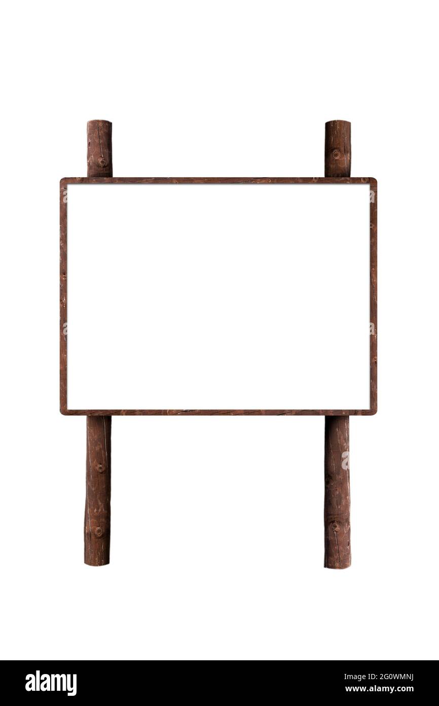 Rustic signboard with white blank board for copy space. Add text, photo ...