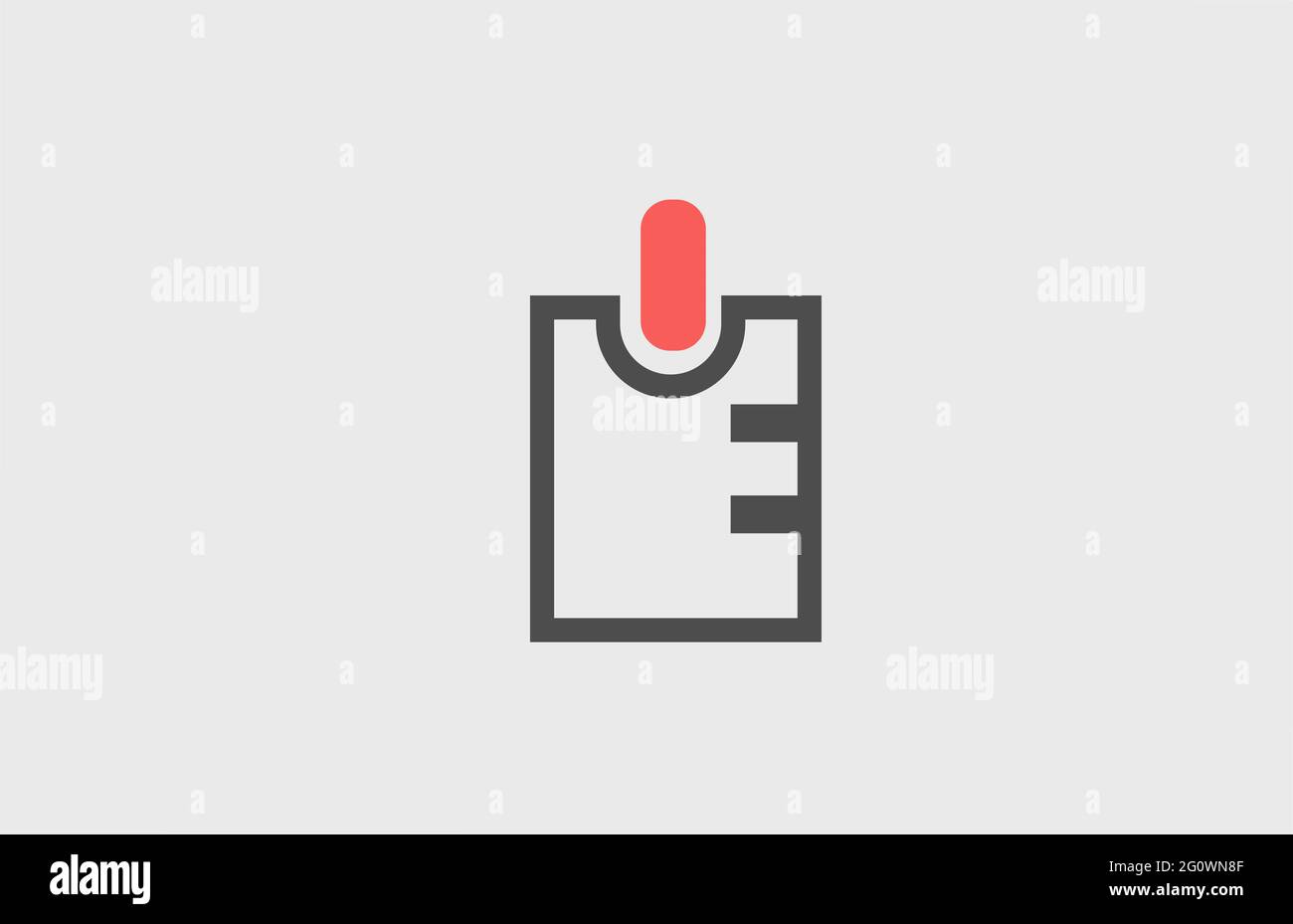 pink grey E alphabet letter logo icon. Geometric design for company ...