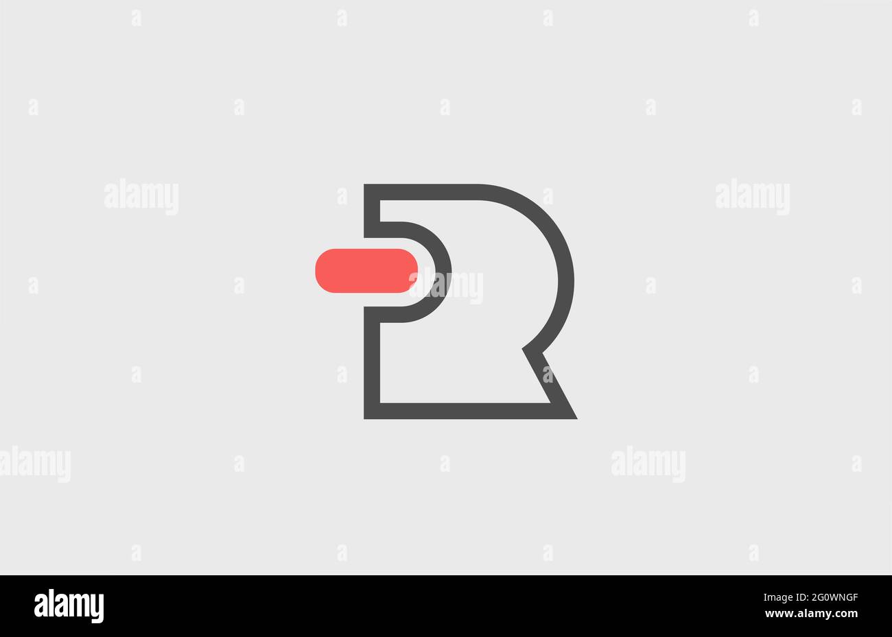 pink grey R alphabet letter logo icon. Geometric design for company ...
