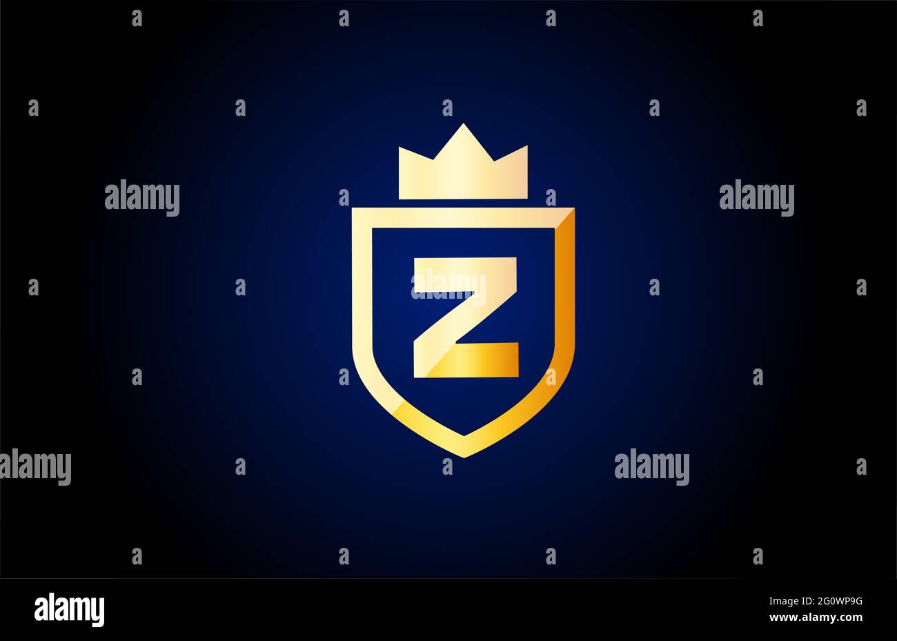 gold Z alphabet letter logo icon. Design for company and business ...