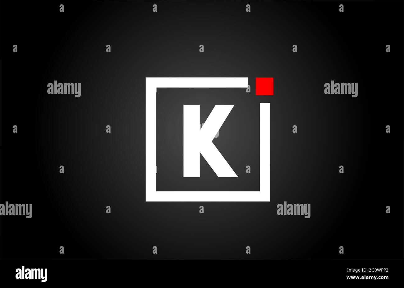 K alphabet letter icon logo in black and white color. Company and ...