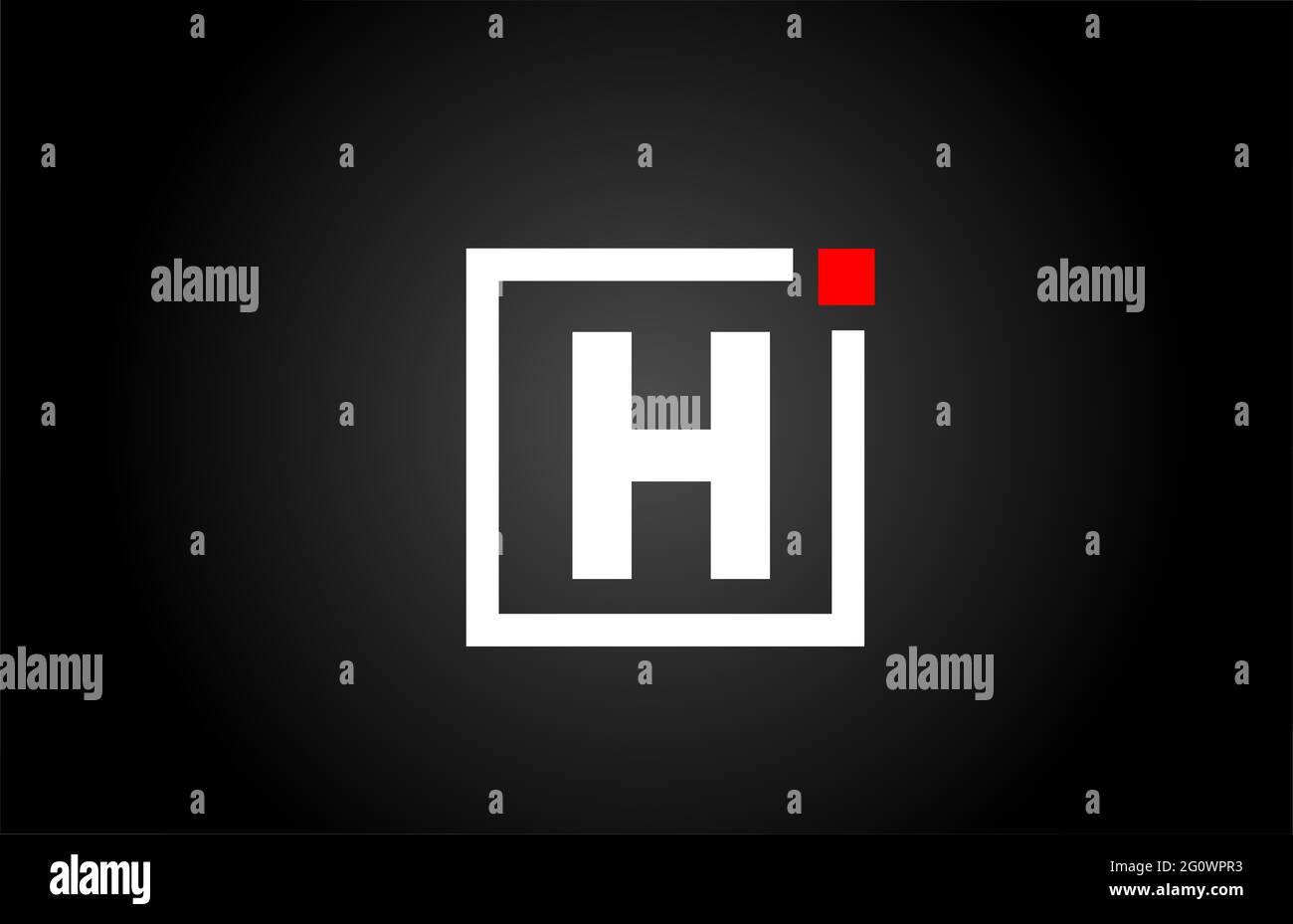 H alphabet letter icon logo in black and white color. Company and ...